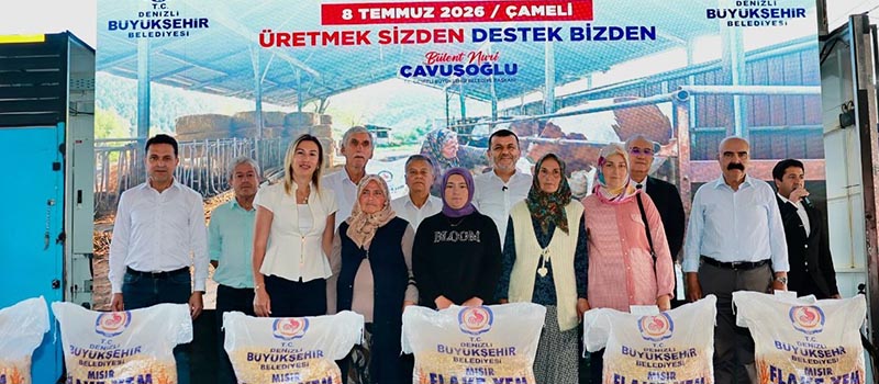 Denizli'de 19 ilçede 6 bin 282 yetiştiriciye 32 bin çuval yem dağıtıl