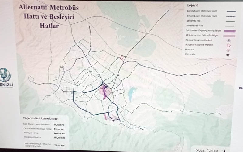  Denizli tramvay ve metrobüs hatları belirlendi