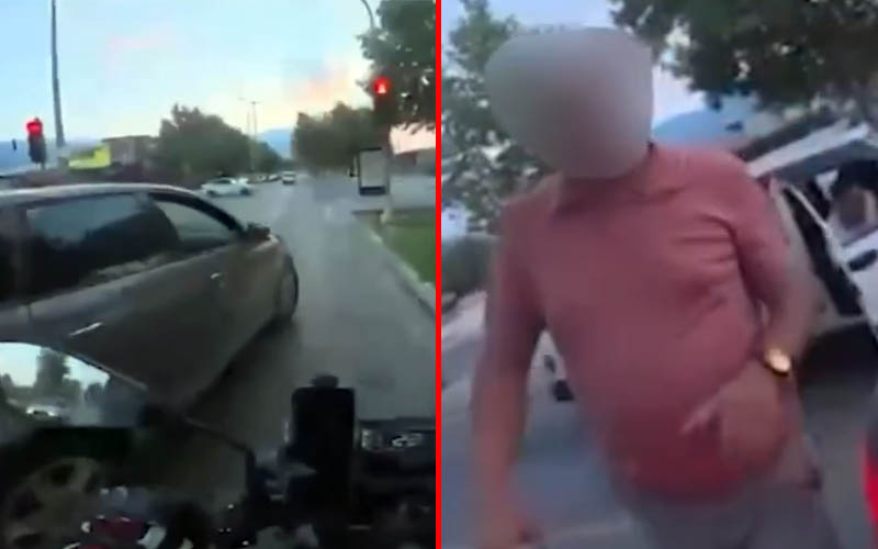 Yolunu kestiği motosikletliye saldıran sürücüye 180 bin TL ceza