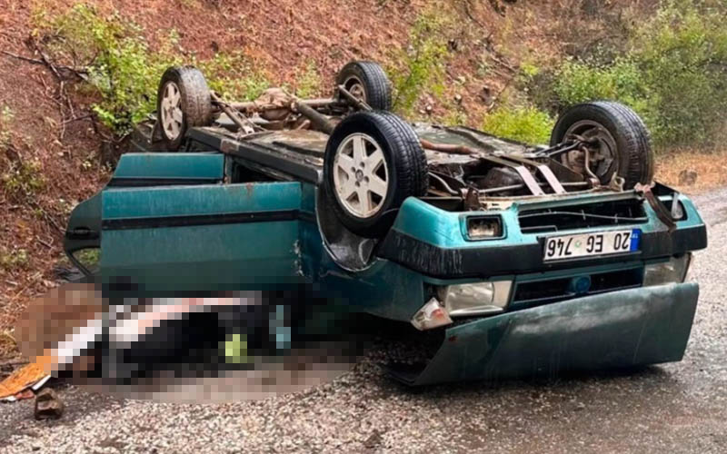 Otomobil takla attı: Baba öldü, kızı yaralandı