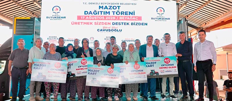 Denizli'de tarımsal üretimi desteklemek amacıyla 10 bin 66 çiftçiye 704 bin litre mazot desteği yapılacak