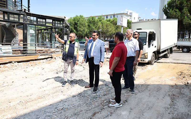 Pamukkale Belediyesi’nden Kınıklı’da üst yapı çalışması