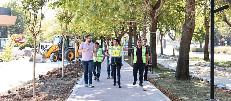 Denizli, koşu yolu, yürüyüş yolu, yenileme, yenileme çalışması, yeşil alan, peyzaj, düzenleme