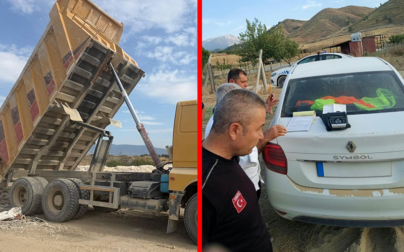 Kaçak dökülen hafriyat atığına 190 bin lira ceza