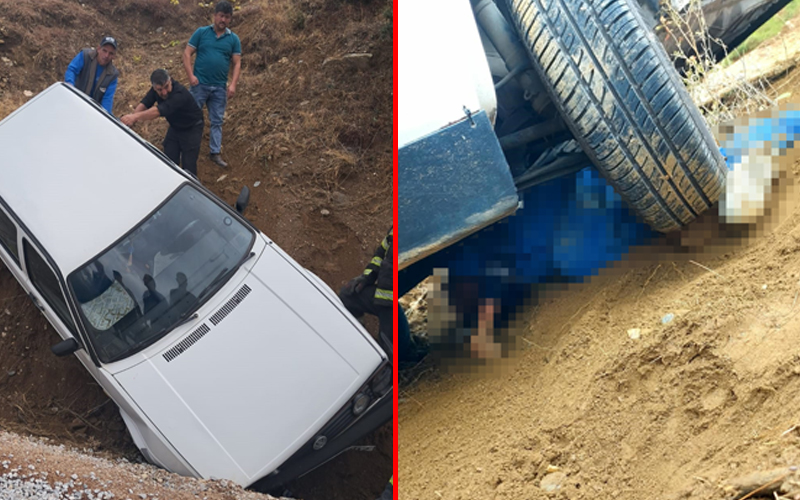 Su için indi, hareket eden aracı durmaya çalışırken altında kaldı