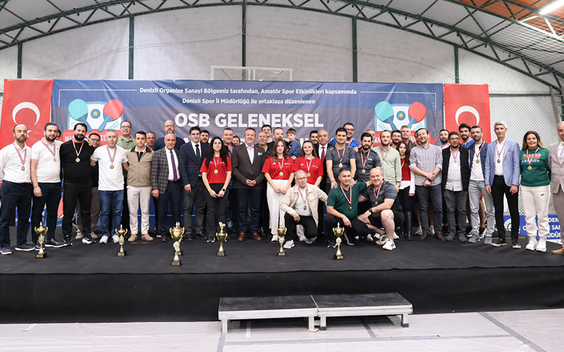Denizli OSB’de masa tenisinin şampiyonları belli oldu