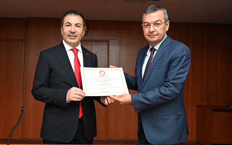 DTO’da Erdoğan mazbatasını aldı