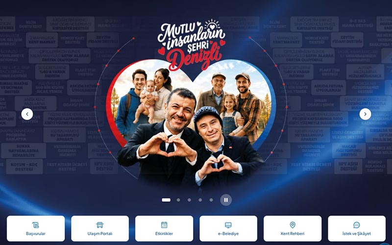 Denizli Büyükşehir belediyesi’nin internet sitesi yenilendi