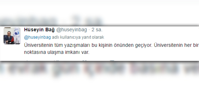 Rektör Bağ: Soruşturma basına sızan belge için açıldı