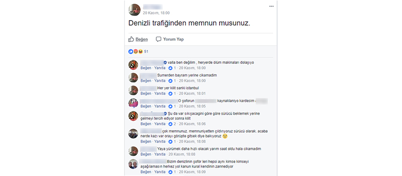 Tartışma başlatan soru: Denizli trafiğinden memnun musunuz?